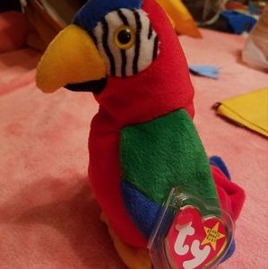 Ty Original Beanie Babies Collection Jabber The Parrot Mint Condition